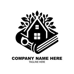 book home logo design