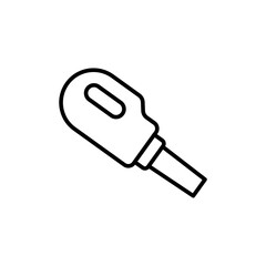 Leaf blower outline icons, minimalist vector illustration ,simple transparent graphic element .Isolated on white background