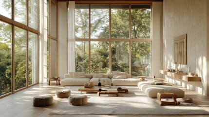 Serene Modern Living Room with Natural Light