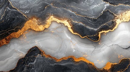 Obraz premium A light pastel black marble texture with fine gold veins running smoothly, evoking a peaceful and luxurious design