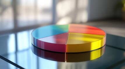 Fototapeta premium Colorful Chart Displaying Data Analysis Concept