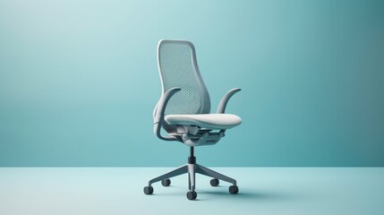 An ergonomic office chair made of breathable mesh fabric