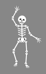 Dancing skeleton. Illustration for Halloween