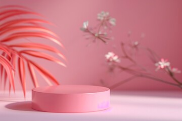 Product podium backdrop flower plant petal.