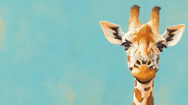 perfect  giraffe  illustration for international animals day