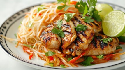 Grilled Chicken with Fresh Vegetables and Lime