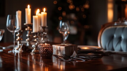 Elegant Candlelit Dining Experience with Cozy Atmosphere