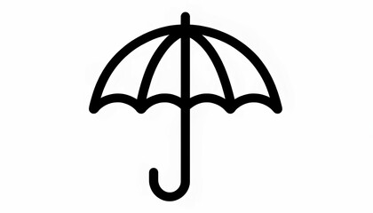 Umbrella minimalist illustration icon image, rain defense sunlight protection, shelter,  simple modern design graphic vector stylized, raindrop weather,  cloudy sky monsoon, waterproof 