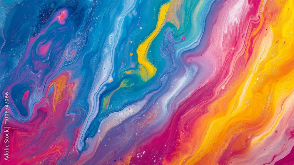 Wall mural abstract colorful liquid swirl background.