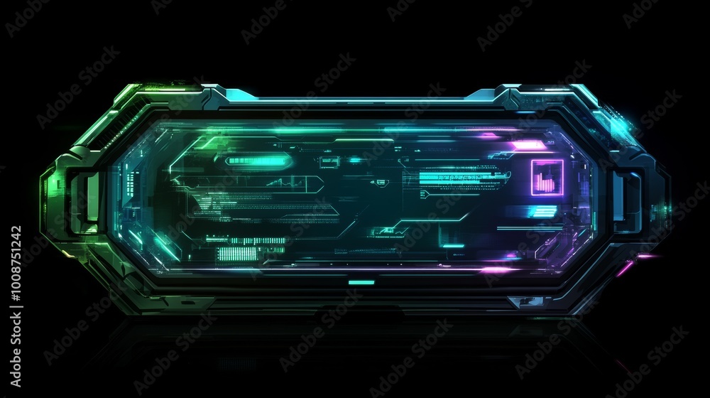 Poster sci fi modern user interface elements. user interface for games. technology background. stock data. 