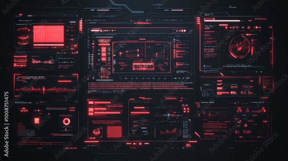 Poster futuristic download progress bar hud. game background design using a futuristic design. backdrop for