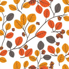 Obraz premium An autumnal pattern with a seamless design.