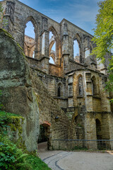 A view of the ruins of Oybin Monastery in Saxony