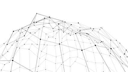 Technology abstract background. Abstract Plexus mesh geometric background. Triangles connected by lines. Minimalist mesh backdrop. Abstract polygonal shape.