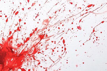 Fototapeta premium Drop of red blood isolated on white background 