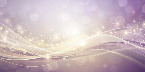 Obraz premium Delicate White Waves Dancing On Soft Lilac Background With Shimmering Gold Dust