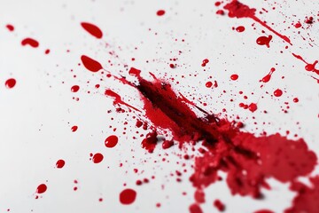 Fototapeta premium Drop of red blood isolated on white background 