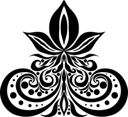 black flowers ornament