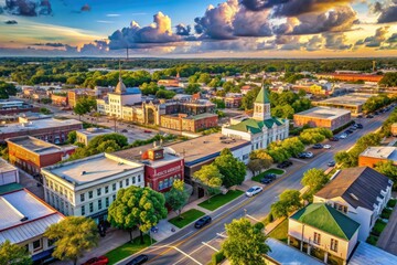 Obraz premium Vibrant Streets and Scenic Landscapes of Lafayette, Louisiana Showcasing Southern Charm and Culture