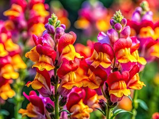 Fototapeta premium Vibrant Toadflax Blooms in a Natural Setting Showcasing Their Unique Color and Delicate Structure