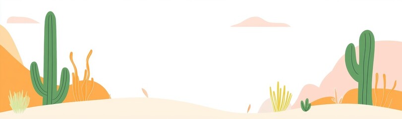 Cactus plant doodle set. Cartoon cacti houseplant illustration collection. Isolated element of nature desert flora, Mexican garden bundle. Natural interior graphic decoration.