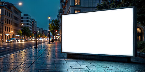 Blank advertising billboard mockup.