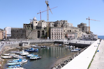 port of rione terra, pozzuoli, phlegrean fields, naples italy
