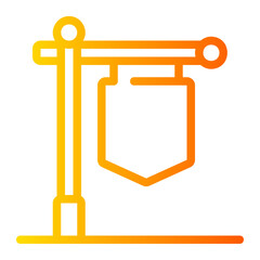 street sign gradient icon