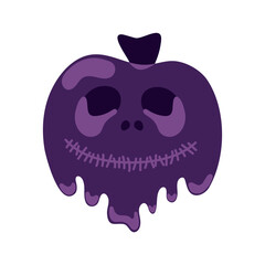 Happy Halloween day isolate element of skull.