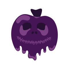 Happy Halloween day isolate element of skull.