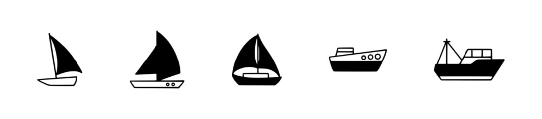 Sailboat Doodle Icon Set: Perfect for Travel, Exploration, and Maritime Adventures