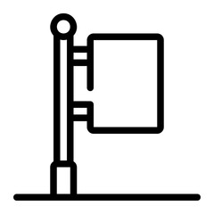 street sign line icon