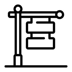 street sign line icon