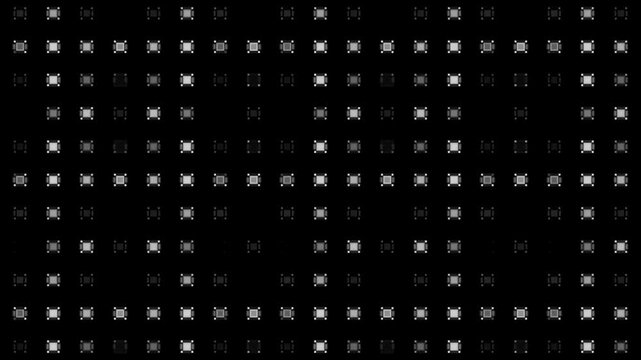Squire Abstract Motion Background Loop Digital Dot Modern White, Dynamic Black And White Composition. Halftone Element. Seamless Loop