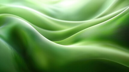 A serene and soft abstract wave pattern in lush green, creating a calming effect perfect for backgrounds, nature themes, and design projects.