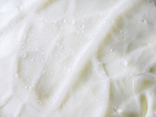 Close-up of cabbage leaf surface, Macro shot of cabbage leaf.