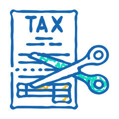 tax deductions doodle icon sketch vector. tax deductions sign. isolated symbol illustration