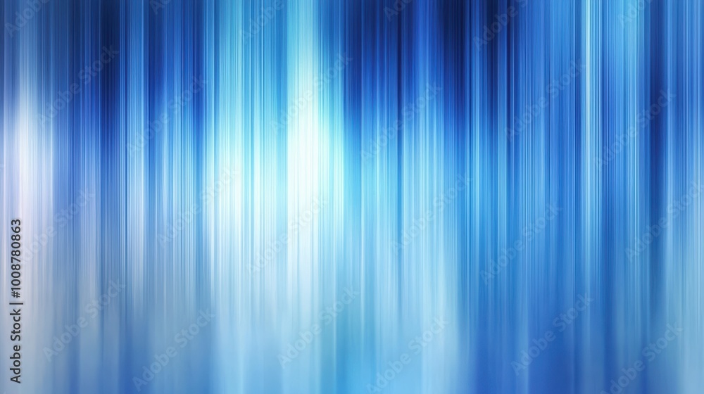 Poster abstract blue gradient with smooth vertical lines, creating a serene and calming visual perfect for 