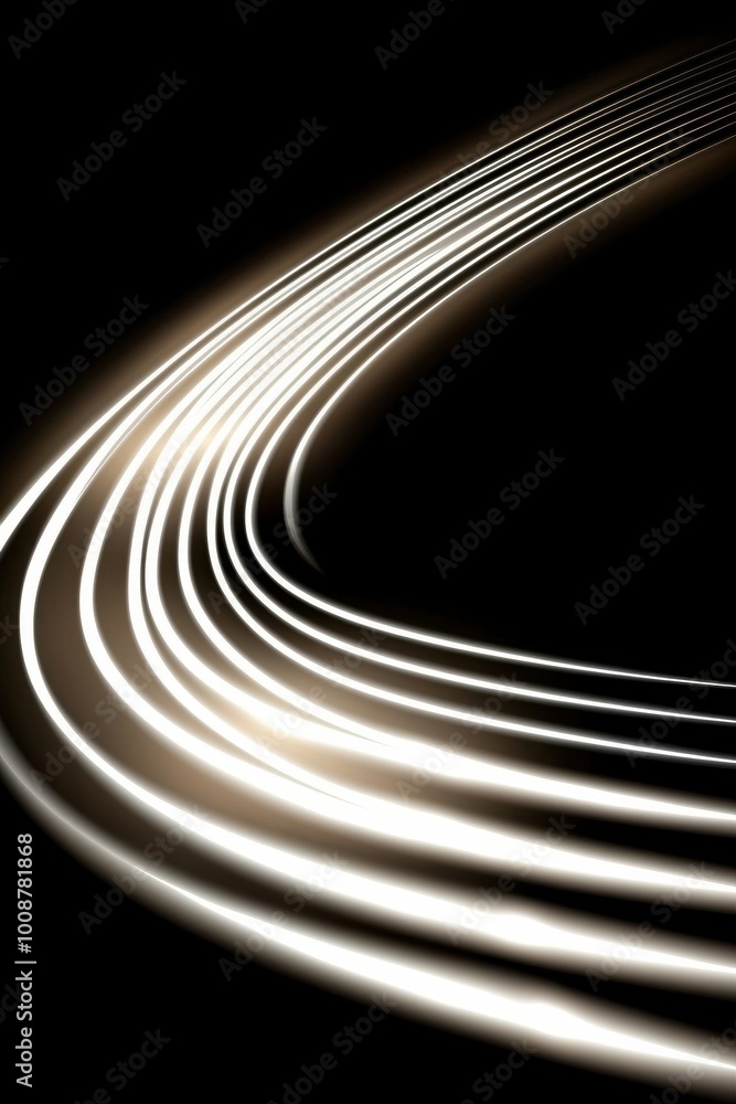 Poster abstract light trails create a dynamic and modern effect, ideal for backgrounds in technology, desig