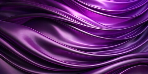 Fluid Grace of Violet Fabric, an Abstract Composition of Smooth Curves and Subtle Shimmering Reflections