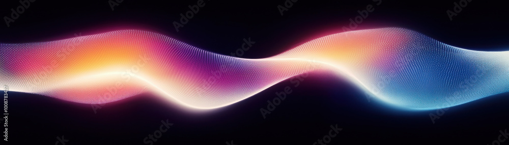 Poster a vibrant abstract wave design in stunning colors, showcasing smooth gradients and dynamic movement 