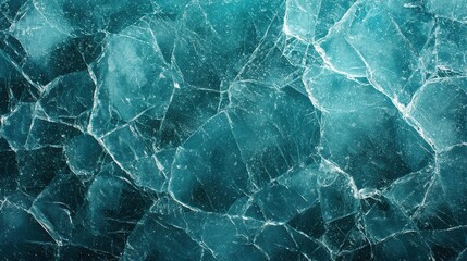 Naklejka premium Close-up of textured ice surface, showcasing intricate patterns and blue hues, perfect for backgrounds or nature-themed projects.