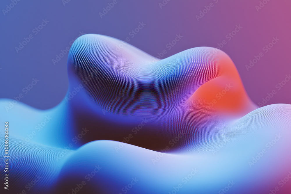 Poster abstract waves in vibrant colors create a dynamic visual experience, perfect for modern design and a
