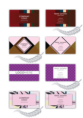 Modern creative and clean business card template set.