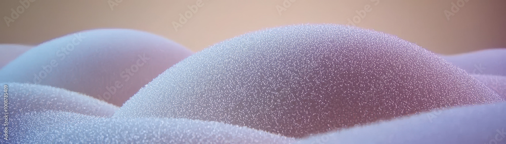 Poster abstract soft shapes with delicate textures and pastel colors, creating a serene and calming atmosph