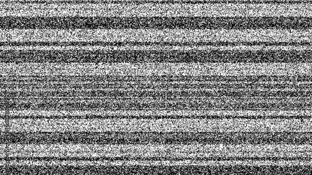 Leinwandbilder old retro tv - static tv black and white noise caused by bad signal reception. loop animation