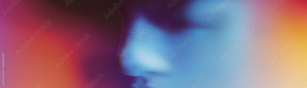 Poster gradient mesh abstract background. futuristic holographic backdrop with gradient mesh. 90s, 80s retr