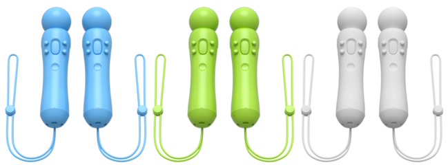 Virtual reality controllers for online and cloud gaming isolated on white background with clipping path. 3D rendering of device for augmented reality or VR