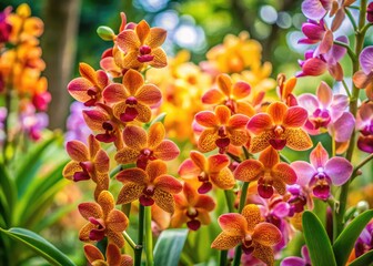 Fototapeta premium Vibrant Wild Orchids in their Natural Habitat Showcasing Nature's Beauty and Diversity in Bloom