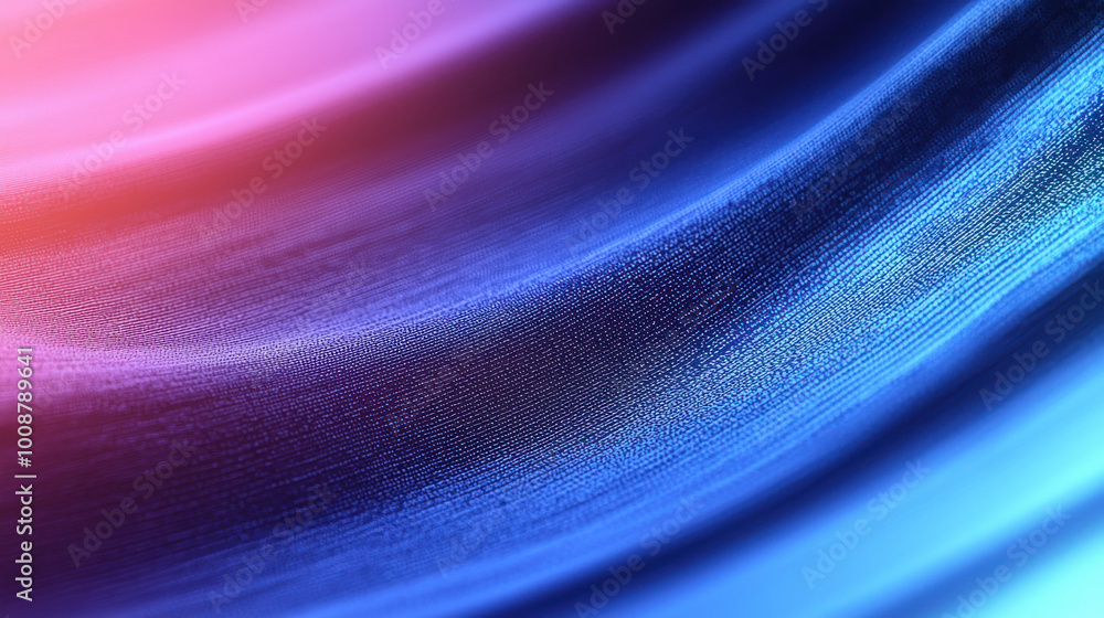 Poster vibrant abstract wave patterns in smooth gradients of blue and pink create a dynamic visual experien